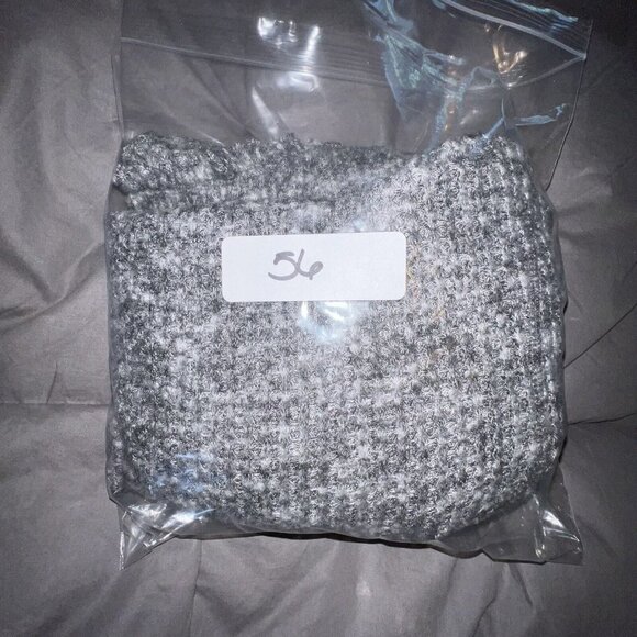 Anthropologie Eri + Ali Bronte Mock Neck Tiered Sweater Small Gray Babydoll - Picture 11 of 11